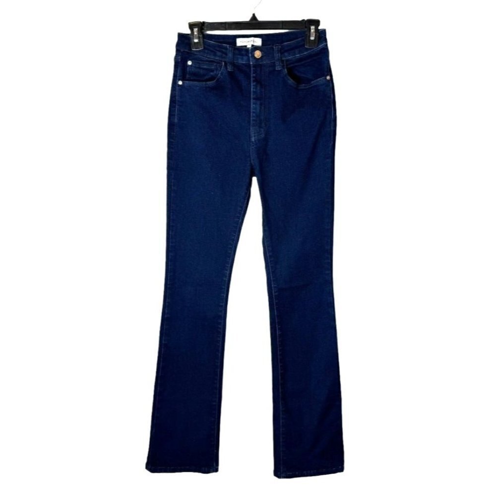 WEWOREWHAT Jeans Women 28 Blue Dark Wash Denim High Rise Straight Leg